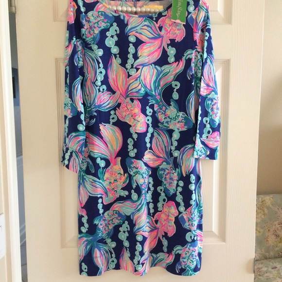 NWT Lilly Pulitzer Marlowe Dress Fish Coastal NEW - Picture 3 of 8